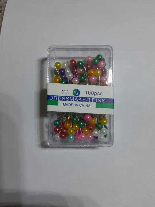 DRESSMAKER%20PINS-100Pcs/Box%20Colorful%20multicolor%20%20Round%20Pearl%20Head%20Needles%20Stitch%20Straight%20Push%20Sewing%20Pins%20For%20Dressmaking%20DIY%20Sewing%20Tools%20Positioning%20-%20Image%204