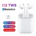 i12 TWS Wireless Bluetooth Earbuds with Touch Control and 4 Hours Playtime. 