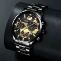【Miga Plaza】Luxury Fashion Mens Watches Stainless Steel Quartz Wristwatch Calendar Luminous Clock Men Business Casual Watch Reloj Hombre. 