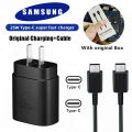 Samsung Adaptive Fast Charger 25W Type-C to Type-C Super Fast Charging US Plug Travel Power Adapter For Galaxy S20/S21 Ultra Note 10/20 Plus. 