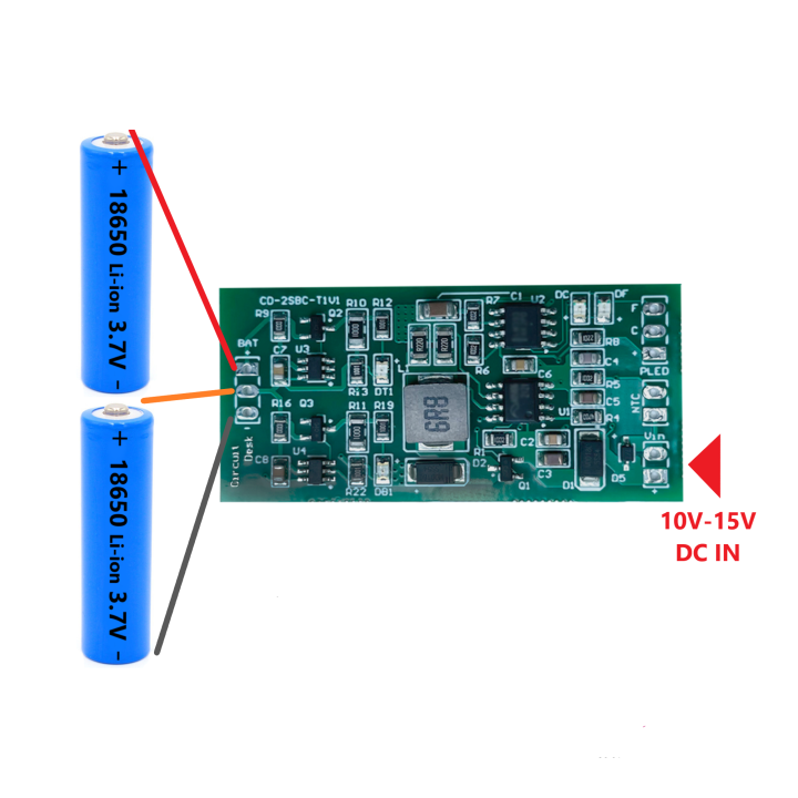 2S 2 Cell Balance Charger Module for Li-ion 18650 Batteries for Electronic Projects [MOD-BAT-004]