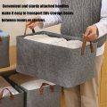 2Pcs Portable Organize Storage Box,Clothing Storage Bins with Handles,Large Thickened Strong Load Bearing Collapsible Storage Bins Cubes Organizer for Clothes Towels. 