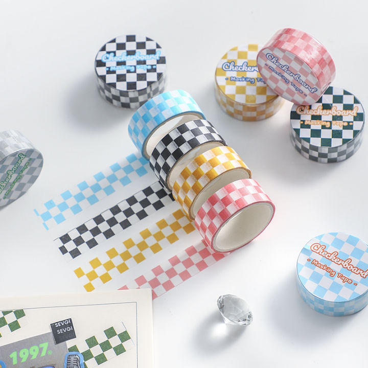 Checkerboard Series And Paper Tape Fresh Check DIY Paper Creative ...