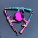 Decompression Fashionable Metal Rainbow Fidget Spinner. 