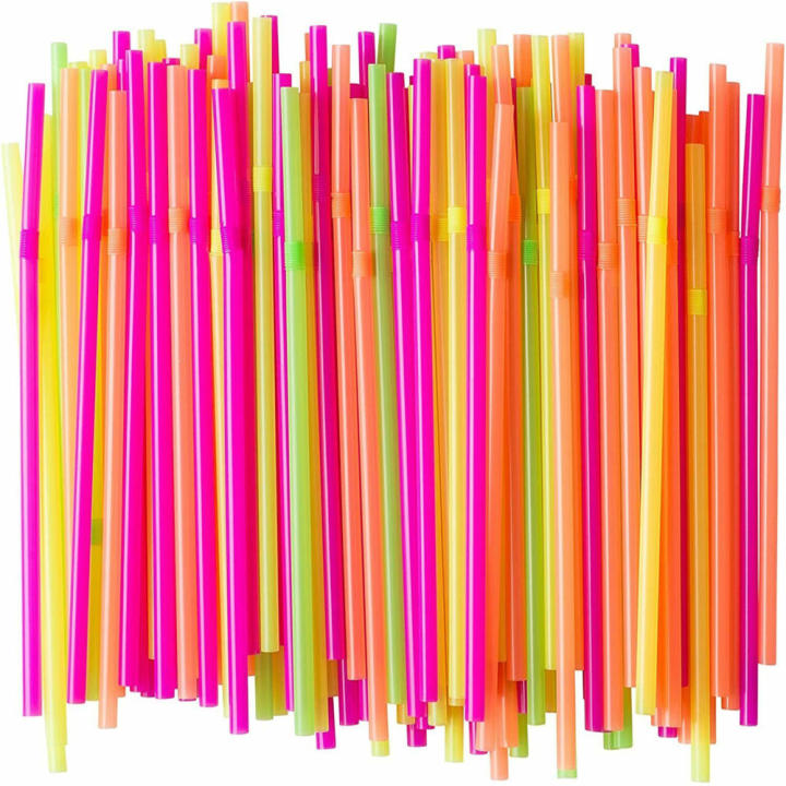 100Pcs%20Neon%20Coloured%20Straws%20Flexible%20Bendy%20Plastic%20Birthday%20Party%20Wedding%20Drinking%20Straw%20-%20Image%205