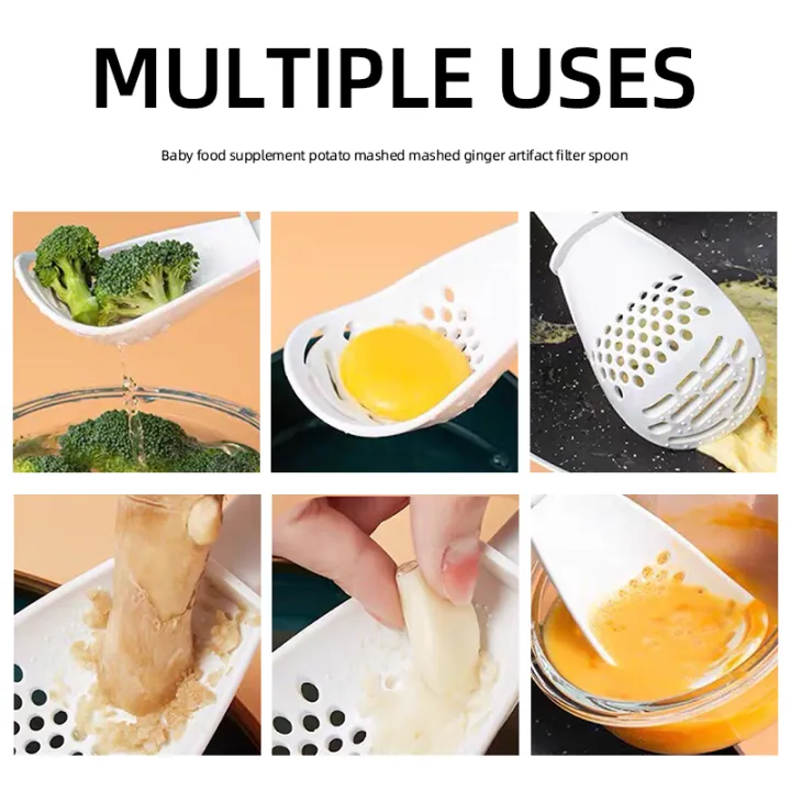 Houseeker%20Japanese%20Cooking%20Spoon%20Multi-Function%20Potato%20Masher%20Garlic%20Press%20Colander%20Grating%20Kitchen%20Auxiliary%20Food%20Gadget%20-%20Image%205