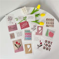 【The Quiet Page】17 Sheets Ins Tulip Decoration Card Set Art Postcard Korean Style Flowers Diy Wall Sticker Photographic Props Background. 