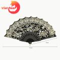 Vist Fox Folding Fan Exquisite Floral Pattern Chinese Style Gift Hand Fan. 
