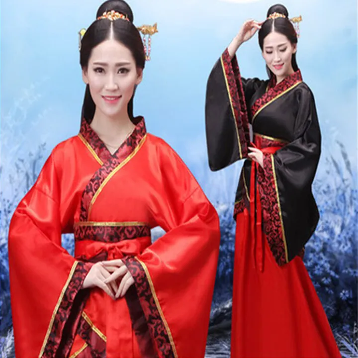 %E3%80%90WEJA%E3%80%91Women's%20Ancient%20Traditional%20Chinese%20Costume%20Half%20Sleeve%20Embroidery%20Hanfu%20Top%20High%20Waist%20Swing%20Skirt%20Outfit%20-%20Image%202