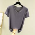 Summer New Women's Modal Loose Short Sleeve Shirt Korean Style Thin Slimming Top plus Size Inner MatchTT-shirt Women's. 