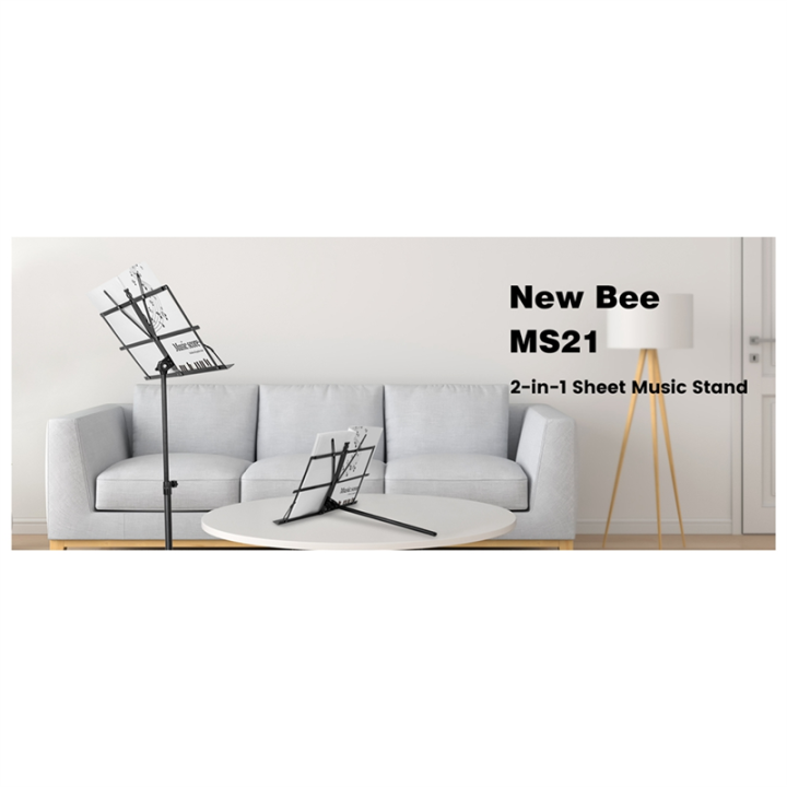 Metal%20Sheet%20Music%20Stand%20Portable,%20Adjustable%20Podium%20Stand%20with%20Tripod%20Base%20and%20Sheet%20Music%20Folder,%20Easy%20to%20Use%20Fine%20Workmanship%20-%20Black%20-%20Image%202
