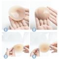 Round Silicone Reusable Nipple Covers for Women and Men, 2 Pieces, Beige. 