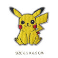 【HOT】 Anime Pikachu Cloth Patch Kawaii Clothes Cartoon Stickers Sew On Embroidery Patches Applique Iron On Clothing Cartoon Garment. 