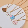 ShopSphere XiaoboACC BTS Bt21 Cute Cartoon Character Gold Chain Necklace. 