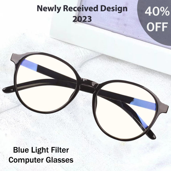 Blue Light Filter Eye Protect From Dust Version Round Lens Stylish Boys and Girls Eyewear Computer Glass Men and Women Nerd Glasses Blue Light Cut Eye Wear Sunglasses for Men and Women 062