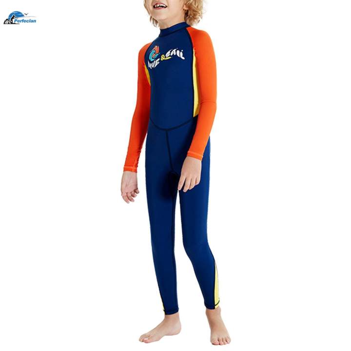 Kids%20Wetsuit%20Swimming%20Costume%20Durable%20Bathing%20Suit%20Children%20Wet%20Suit%20for%20Summer%20Beach%202XL%20Navy%20-%20Image%203