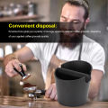 Coffee Dump Bin, Coffee Grounds Knock Box Easy To Clean Splash Proof Convenient Disposal Space Saving with Tamper Mat for Cafe Bar. 