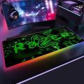 Rubber Accessories Backlit Razer Mouse Rgb Pad Mat With Mousepad 900X400 Gaming Carpet Computer Gamer Desk Large Play(Rgb Razer18_35X60). 