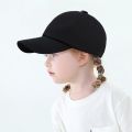 Kids Black Caps Age 2 to 12 years Kids Caps With Adjustable Strap Plain Black Caps For Kids Caps For Boys and Girls By Gate Shopping. 