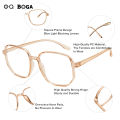 OQ BOGA 5 Styles Unisex Polygon Frame Anti Radiation Glasses Women Men Eye Protection Eyeglasses. 