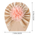 Golden Velvet Baby Turban Hat Big Flower Baby Girl Beanie Cap Soft Kids Children Infant Spring Autumn Hats Bonnet. 