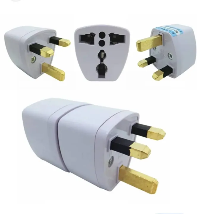 13A Square pin to Round pin Multi plug Socket Universal Adapter For ...