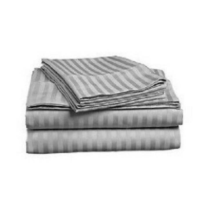 Egyptian Strips bed sheet 6 X 6 with 2 pillow covers