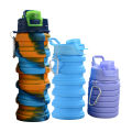 Collapsible Water Bottle, Foldable Cup, Portable Leak-Proof Silicone Sports Travel Outdoor Bottle with Lid. 