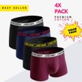 Archer Boxer Shorts For Men (4 Pack) All-Season Cotton Stretch Trunk Underwear Assorted Colors. 