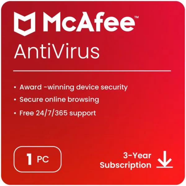 McAfee Anti Virus 1 Device 3 Year