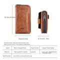 Men'S Wallet Long Fashion Soft PUPU Faux Leather Wallet Zipper Multi-Card Holder Youth Money Clip Phone Bag Large Capacity. 