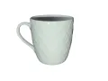 Textured White Ceramic Mug. 