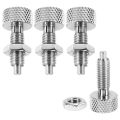 4Pcs Handle ,Quick Release Lock Pin, Retractable Spring Plunger, M6 Lockout Kit for Rolling Tool Box. 