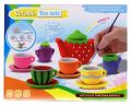 XingXing Yuan Ceramic Tea Set Coloring Toy. 