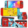 Pokemon Pikachu Skin Cover Sticker Decal For Nintendo Switch Oled Console Joy-Con Controller Dock Skin Vinyl. 