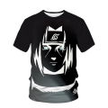 Japanese Boy Naruto Anime T-shirt, Fashionable Short Sleeved Shirt Children's Leisure Cool Kakashi Summer 3d Printed Boy T-shirt. 