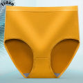 M-2XL Plus Size Women Fashion Solid Color High-Waist Panties Simple Stretch Antibacterial Briefs Body Shaper Underwear. 