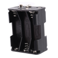 5X Double Side Spring 6 X 1.5 V AA Battery Holder Case Box Black. 