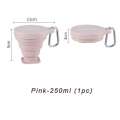 SHIMOYAMA 250ML Silicone Folding Camping Cookware for Retractable Collapsible Outdoor Travel Drinking Cup with Keychain. 