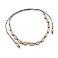 Adjustable Summer Beach Style Natural Sea Conch Braid Chain Seashell Necklace Choker For Women Men Kids. 