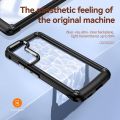 HODON Transparent Back Phone Cases For Samsung Galaxy S26 S25 S24 S23 S22 Ultra S21 S24 Plus Plating Camera Frame Case For A52 A32 Pure Color Bumper Protect. 