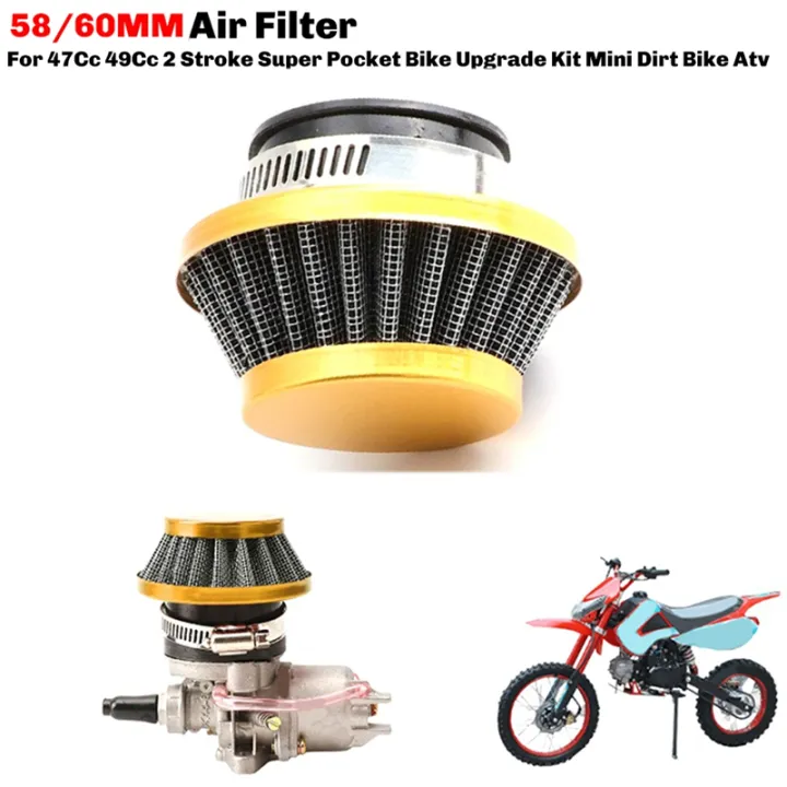 For%2047Cc%2049Cc%20Super%20Pocket%20Bike%20Motorcycle%20Air%20Filter%20Kit%2058/60MM%20Mini%20Dirt%20Bike%20Atv%20Quad%20Aluminium%20Upgraded%20Replacement%20Part%20-%20Image%207