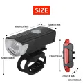Bike Bicycle Light USB LED Rechargeable Set MTB Road Front Back Headlight Lamp USB LED Rechargeable Bike Bicycle Light Set MTB Road Bike Front Back Headlight Lamp Flashlight Cycling Light Cycling Accessories. 