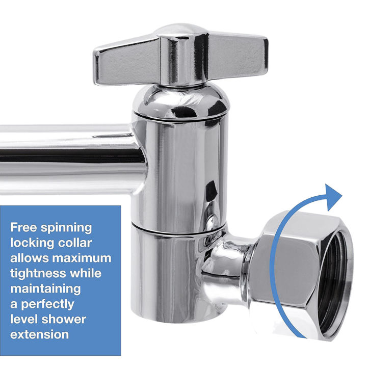 Adjustable%20Shower%20Arm%20Extension%20By,%20with%20Chrome%20Finish%2011%20Inch%20-%20Image%202