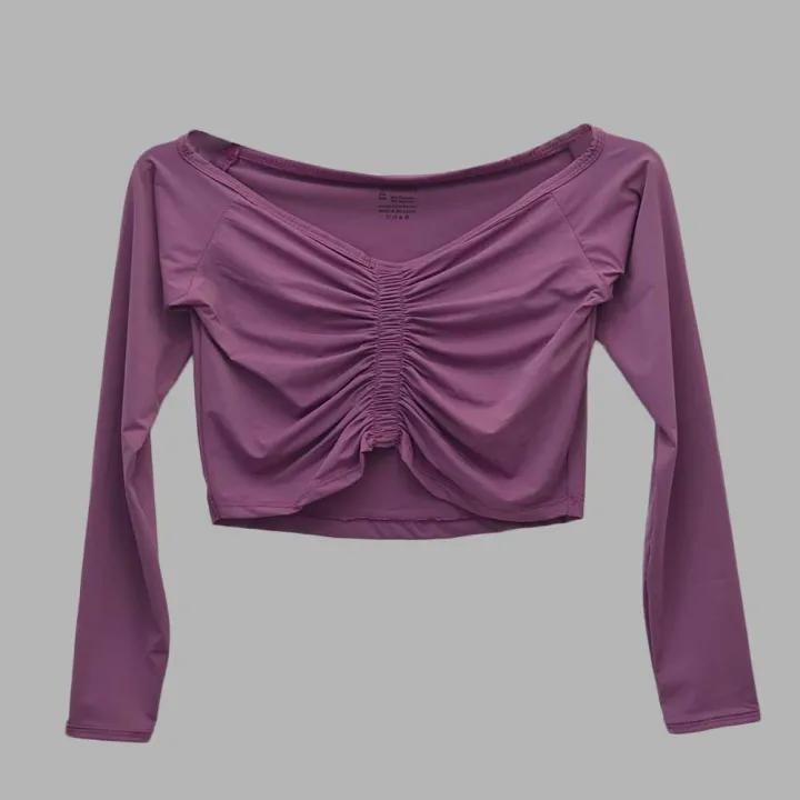 Pretty%20Wear%20Women's%20Sexy%20Off%20Shoulder%20Crop%20Tops%20T-Shirt%20Slim%20Fit%20Sexy%20Long%20Sleeves%20Tunics%20Blouse%20Going%20Out%20Nightout%20Party%20Club%20Shirt%20Gray,%20Purple,%20Pink%20Colors%20-%20Image%207