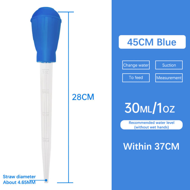 Aquarium Small Fish Tank Mini Water Changer Suction Pipe Large Dropper