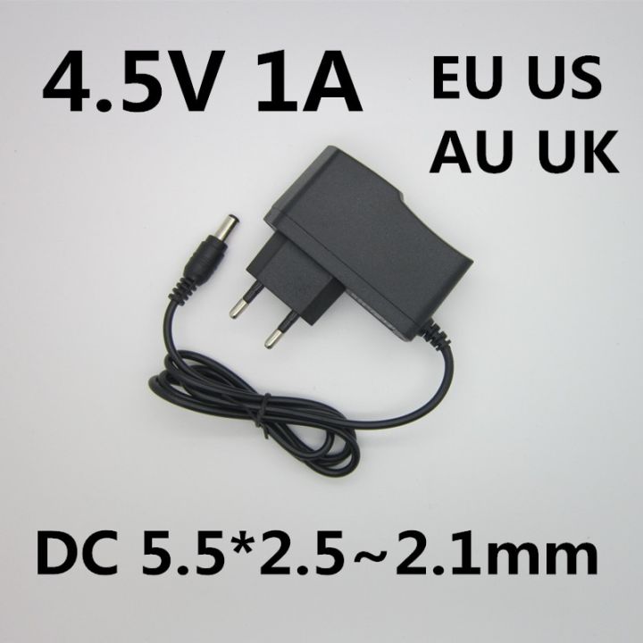 1PCS High quality AC 110v-240v 4.5V 1A 1000mA power adapter 4.5 V Volt LED 4.5V1A power supply DC 5.5*2.5~2.1 MM