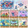 spiderman birthday decorations Disney Lilo Stitch Party Backdrops Children's Happy Birthday Decoration Photographic Background Decorations Kids Decor BannerBalloons. 