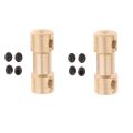 2x Brass Flexible Shaft Coupling Motor Coupler Connector RC Models Accs. 