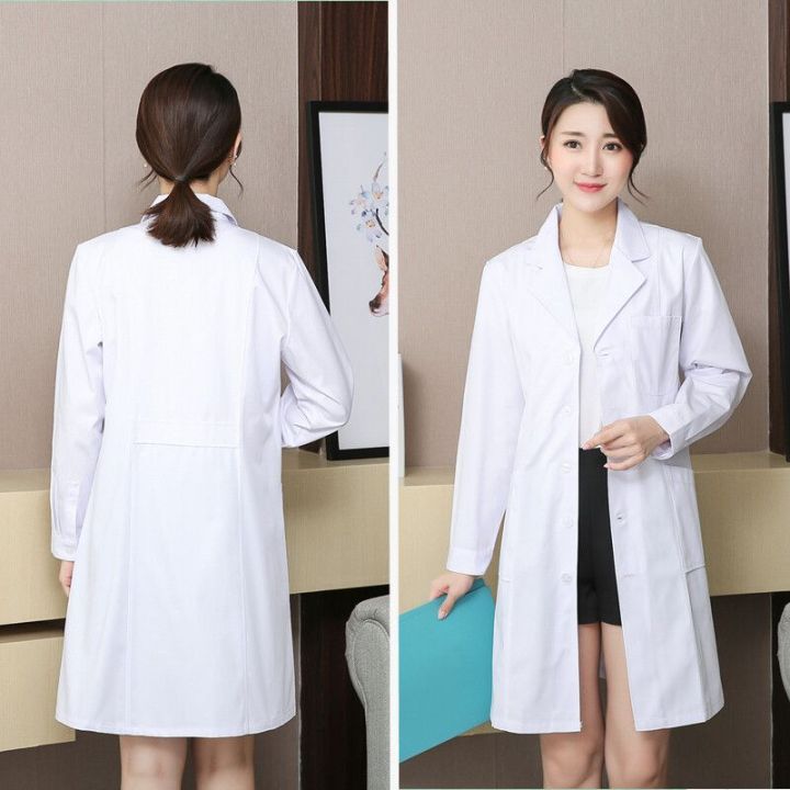 White%20Gown%20Short%20Sleeve%20Doctor's%20Overall%20Men%20and%20Women%20Summer%20Thin%20Long%20Sleeves%20Doctor%20Lab%20Coat%20Chemical%20Doctor%20Nurse%20Work%20Clothes%20-%20Image%204